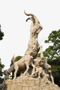 莫高窟仰视图广州五羊雕塑高清图片