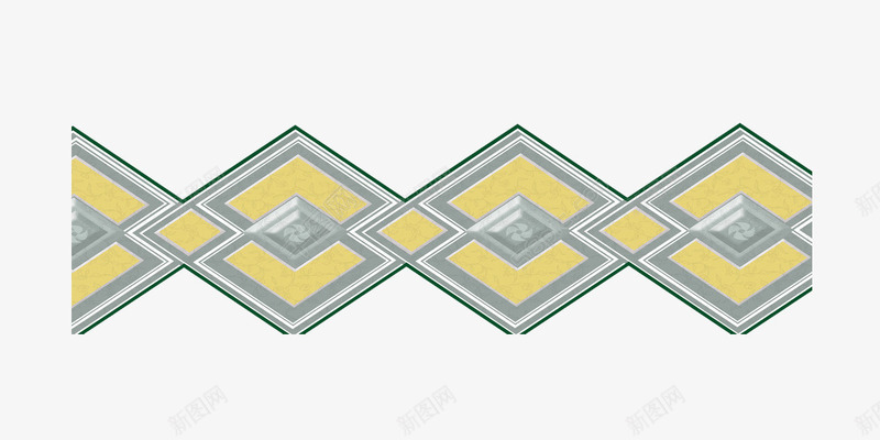 菱形规则浮雕装饰腰条png免抠素材_新图网 https://ixintu.com 墙壁 腰条 菱形 规则