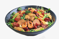 鲜美的虾美味干锅食物高清图片