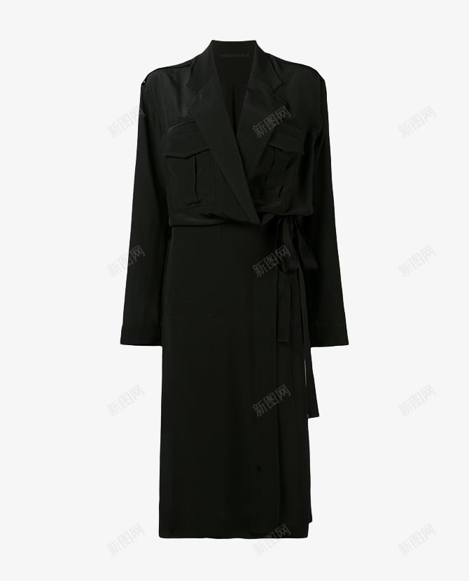 黑色大衣png免抠素材_新图网 https://ixintu.com 大衣 时尚 潮流 黑色