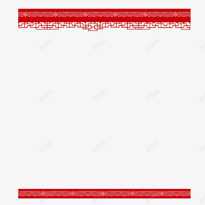 红色中国风立体边缘边框png免抠素材_新图网 https://ixintu.com 中国风 立体 红色 边框 边缘 过年边框