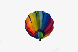 彩虹竖条纹热气球素材