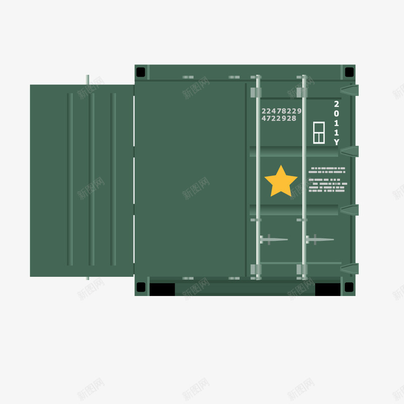 绿色质感集装箱png免抠素材_新图网 https://ixintu.com 绿色 绿色质感 质感 集装箱