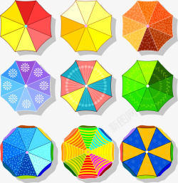 彩色雨伞集合素材