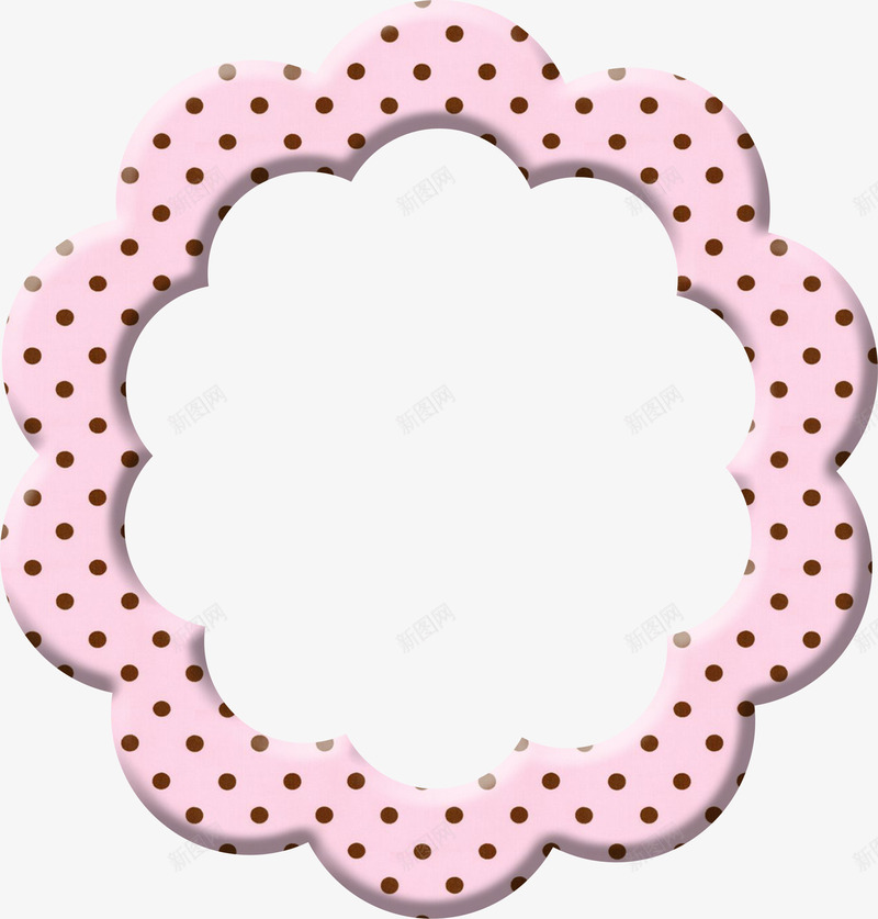 粉色花纹圆环相框png免抠素材_新图网 https://ixintu.com 圆环相框 粉色相框 花纹相框