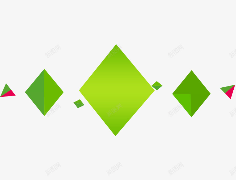 绿色菱形png免抠素材_新图网 https://ixintu.com 绿色素材 绿色菱形 菱形 菱形素材