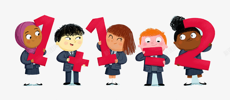 小孩png免抠素材_新图网 https://ixintu.com 卡通 小孩 开学季 数学