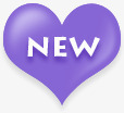 紫色水晶new爱心素材