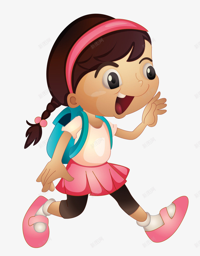 背着背包奔跑的女孩png免抠素材_新图网 https://ixintu.com 上学 奔跑 学生 小孩 快跑 背包 跑 跑步 跑步小孩 运动 飞奔
