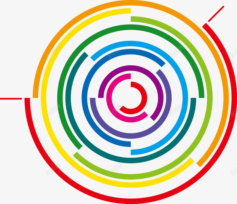 科技彩虹png免抠素材_新图网 https://ixintu.com png 圆环 彩虹 科技