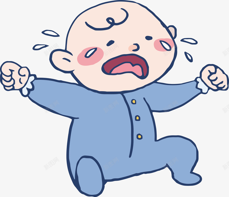 哭泣的婴儿人物矢量图ai免抠素材_新图网 https://ixintu.com 人物 人物设计 卡通 哭泣 婴儿设计 悲伤 矢量图