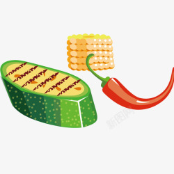 食材蔬菜矢量图素材
