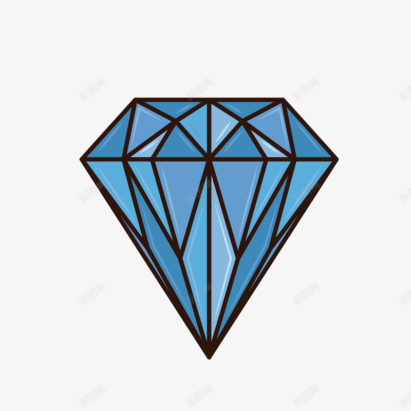 蓝色水晶钻石png免抠素材_新图网 https://ixintu.com 卡通 水晶 蓝色水晶 蓝色钻石 钻石