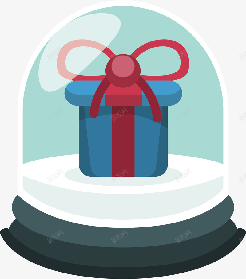 蓝色礼盒水晶球png免抠素材_新图网 https://ixintu.com 圣诞快乐 圣诞节 水晶球 矢量png 礼盒水晶球 蓝色礼盒