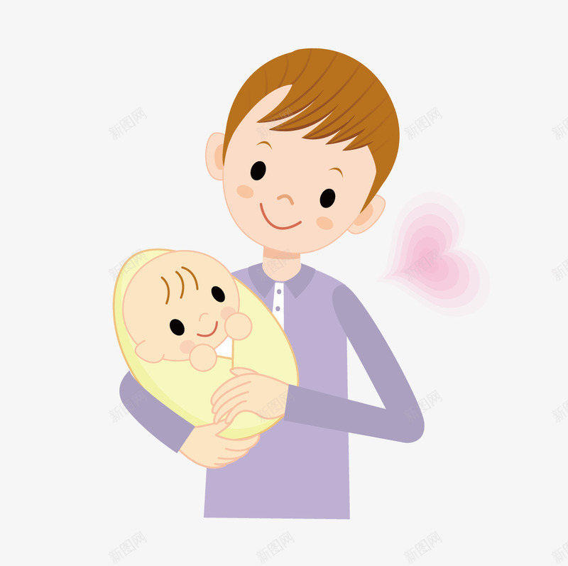 抱着婴儿的爸爸png免抠素材_新图网 https://ixintu.com 婴儿 抱着 爸爸