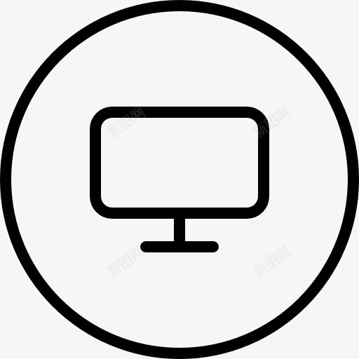 监控圆薄按钮图标png_新图网 https://ixintu.com 可视化 圆形 工具 按钮 界面 监视器 薄圆 计算机