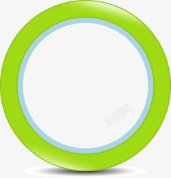 双层圆环绿色双层圆环造型高清图片
