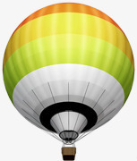 彩色条纹清新氢气球素材