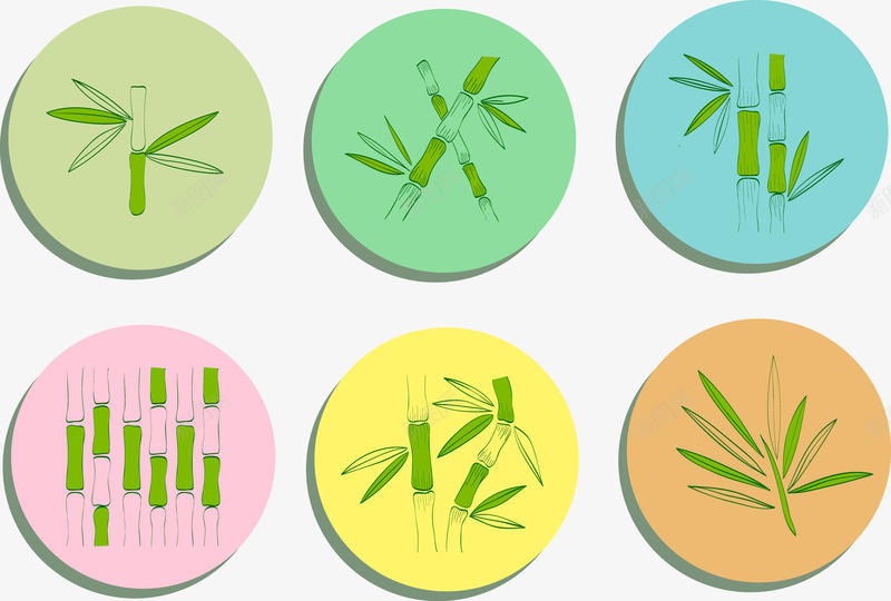 圆形竹子收藏png免抠素材_新图网 https://ixintu.com 手绘 生态学 生态环境 竹子 绘制圆形 绿色 苍翠