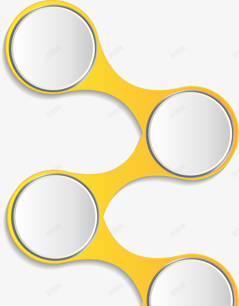 链接圆环装饰png免抠素材_新图网 https://ixintu.com png素材 圆环 装饰图案 黄色