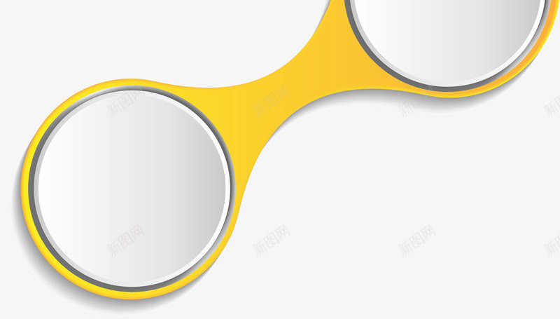 链接圆环装饰png免抠素材_新图网 https://ixintu.com png素材 圆环 装饰图案 黄色