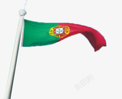 飞扬的葡萄牙国旗素材