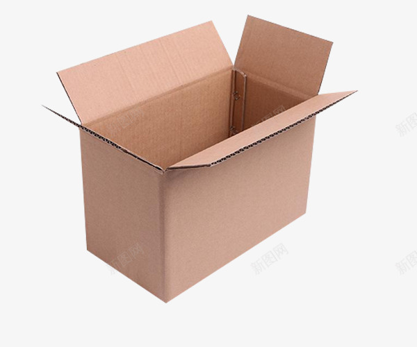空的瓦楞纸盒包装盒png_新图网 https://ixintu.com 包装盒 包装箱子 商品物品 快递箱子 瓦楞纸盒 空的