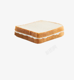 零食面包片美味面包片里的奶油高清图片
