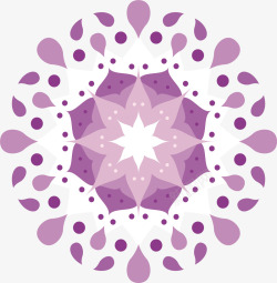 紫色水晶花纹素材
