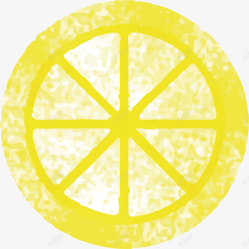 黄色的柠檬片矢量图ai免抠素材_新图网 https://ixintu.com 圆形 平均 果皮 果肉 柠檬片 水果 酸甜 黄色 矢量图