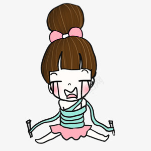 女孩png免抠素材_新图网 https://ixintu.com 卡通 可爱 头像 女孩 绑架 被绑 被绑架的人