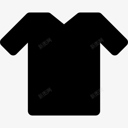 黑色的T恤图标png_新图网 https://ixintu.com T恤 V领 时装 短袖 衬衫