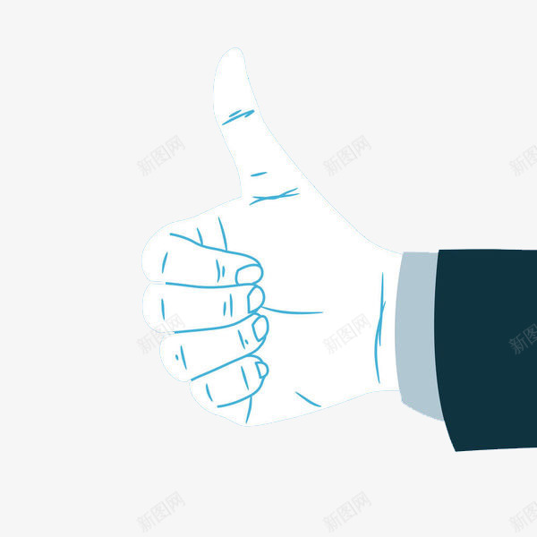 卡通手绘点赞认可棒棒的png免抠素材_新图网 https://ixintu.com 做得好 大拇指 好样的 成功的 手指 给个赞 金色大拇指