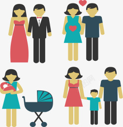 结婚生子幸福素材
