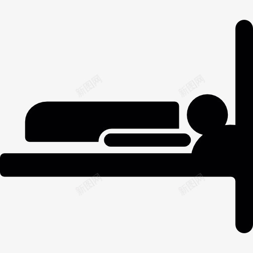 男人在床上图标png_新图网 https://ixintu.com 人休息 医院 生病了 病 病人休息 躺在床上