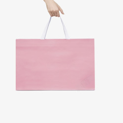 手拎购物框粉色装饰横向手拎袋高清图片