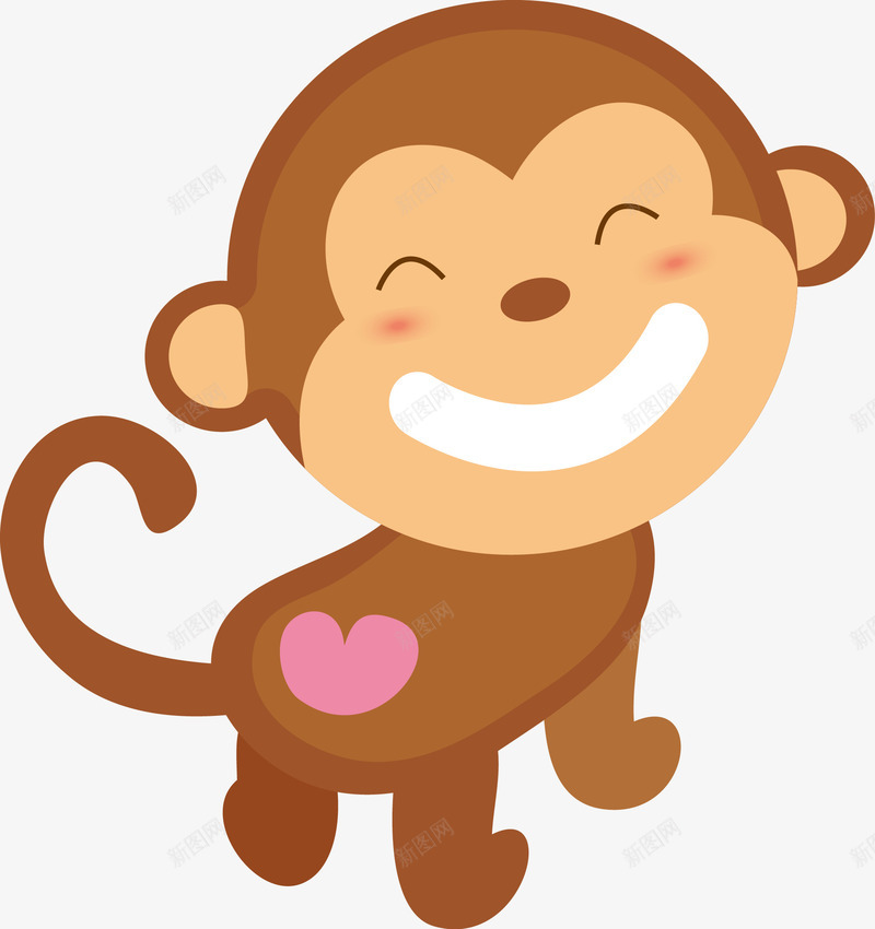卡通猴宝宝猴子玩耍png免抠素材_新图网 https://ixintu.com 动物 卡通猴子 猴仔 猴子 猴宝宝