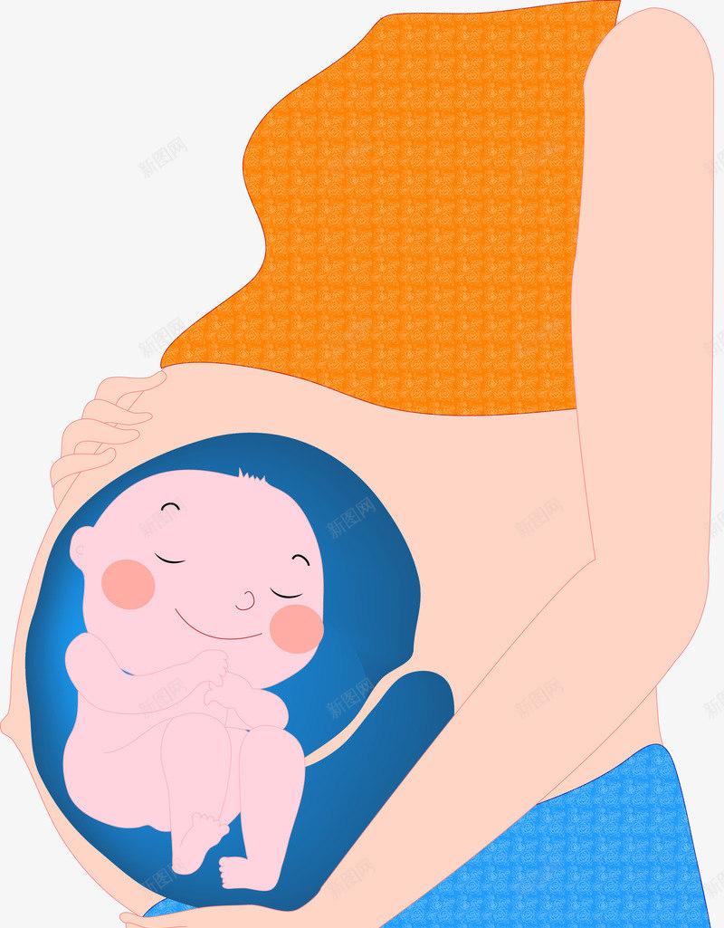 孕妇矢量图ai免抠素材_新图网 https://ixintu.com 婴儿 孕妇 矢量图