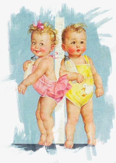 可爱婴儿手绘png免抠素材_新图网 https://ixintu.com 可爱 天真 女孩 幼儿 男孩 粉红 粉色 粉蓝 粉黄