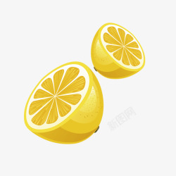 切开黄柠檬素材