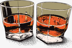 两杯酒酒吧威士忌高清图片