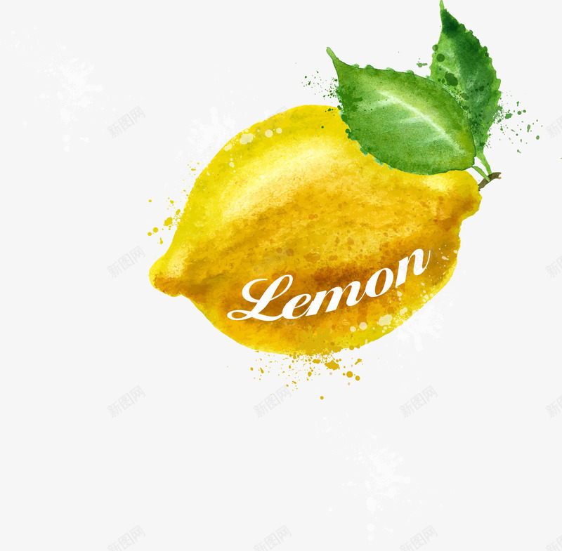 手绘黄色柠檬png免抠素材_新图网 https://ixintu.com 唯美柠檬 手绘柠檬 水彩 绿色叶子 美味柠檬 黄色柠檬