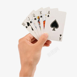 简约扑克牌男人的手指高清图片