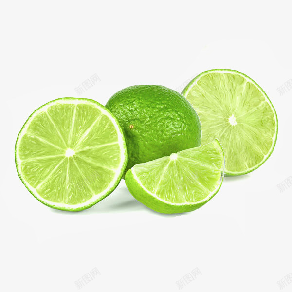 半个柠檬png免抠素材_新图网 https://ixintu.com 柠檬 柠檬块 水果 绿色 青柠檬