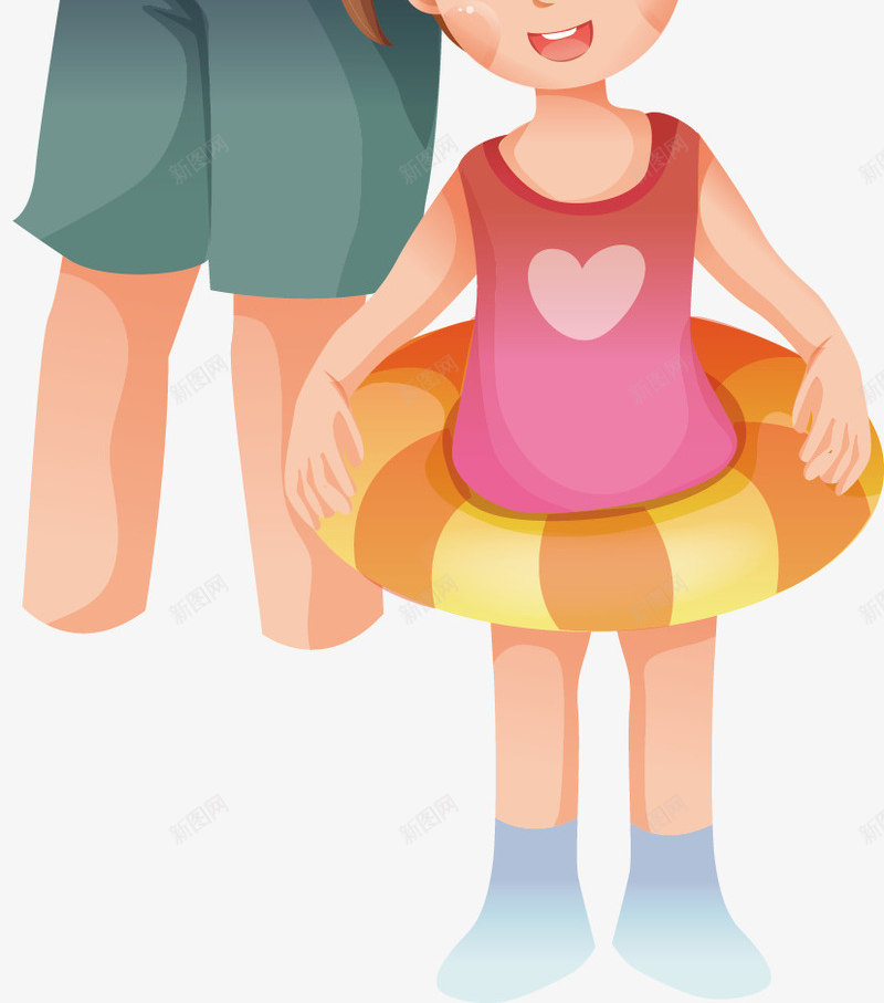 抱着孩子的父亲png免抠素材_新图网 https://ixintu.com 卡通人物 奶爸 照顾孩子 爸爸