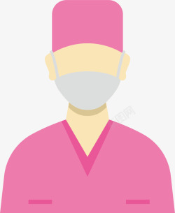 男性粉红护士素材