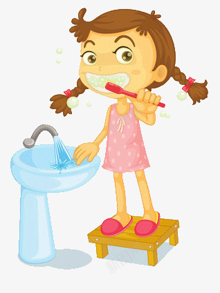 刷牙的女孩子png免抠素材_新图网 https://ixintu.com 姘撮緳澶 鏀炬按 鐗欏埛