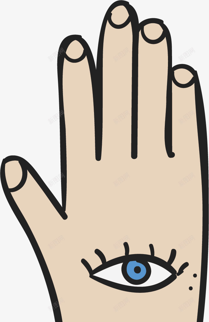 水彩创意手指png免抠素材_新图网 https://ixintu.com 创意 手指 手指头 手掌 手背 手臂 眼睛
