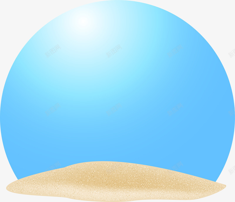蓝色卡通沙滩蓝天png免抠素材_新图网 https://ixintu.com 卡通 图案 夏日旅行 沙滩 蓝天 蓝色 边框纹理