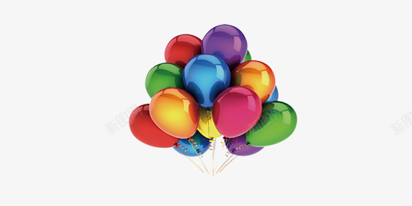七彩热气球png免抠素材_新图网 https://ixintu.com 吊其气球 彩色球 气氛 气球 球